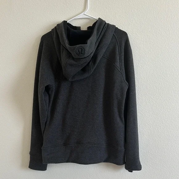 Lululemon Plush Scuba Charcoal Gray Zip-Up Hoodie - Picture 7 of 7